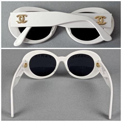 white round vintage chanel paris sunglasses zerouv|Vintage Chanel Sunglasses .